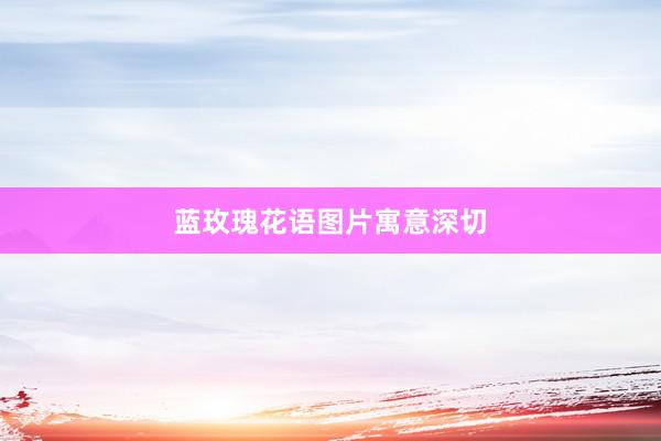 蓝玫瑰花语图片寓意深切